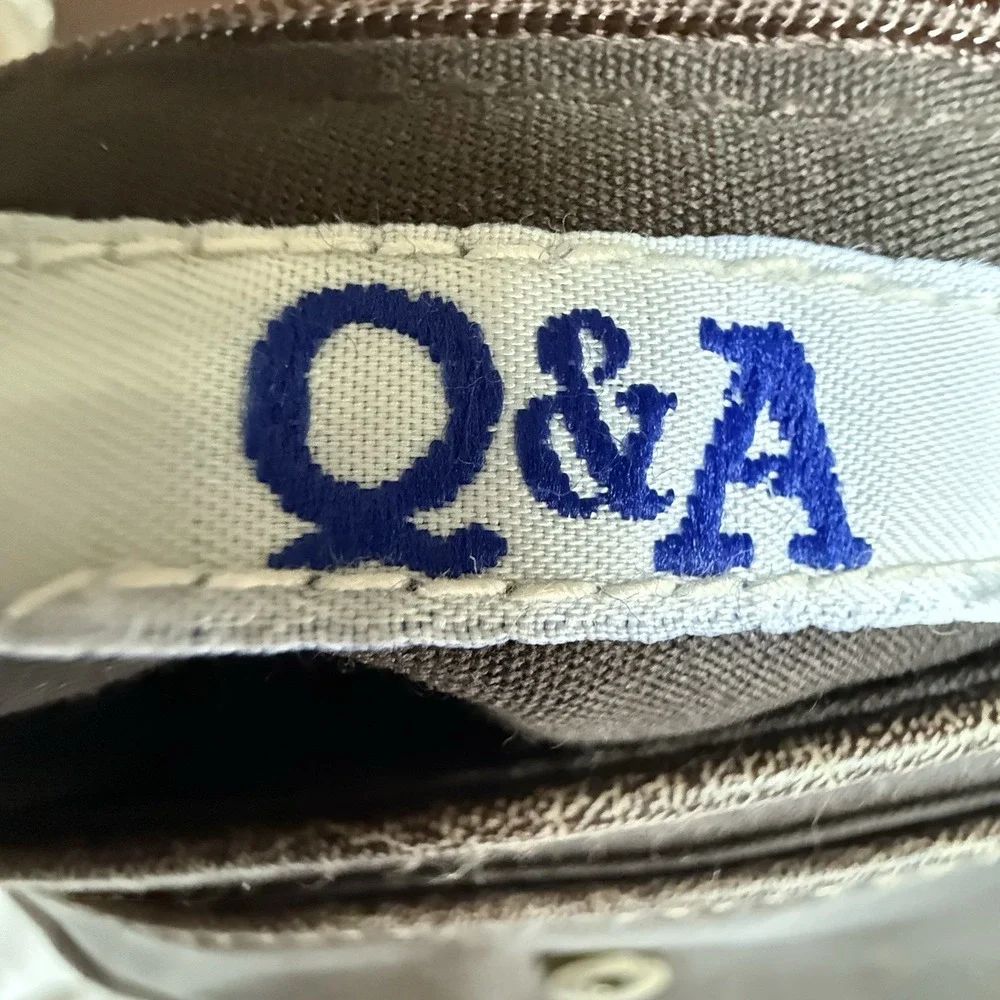 Q&A-Shoulder Bag-Purse-Vintage-Removable Organizer Wallet-Medium size-Brown‎ - Picture 5 of 14